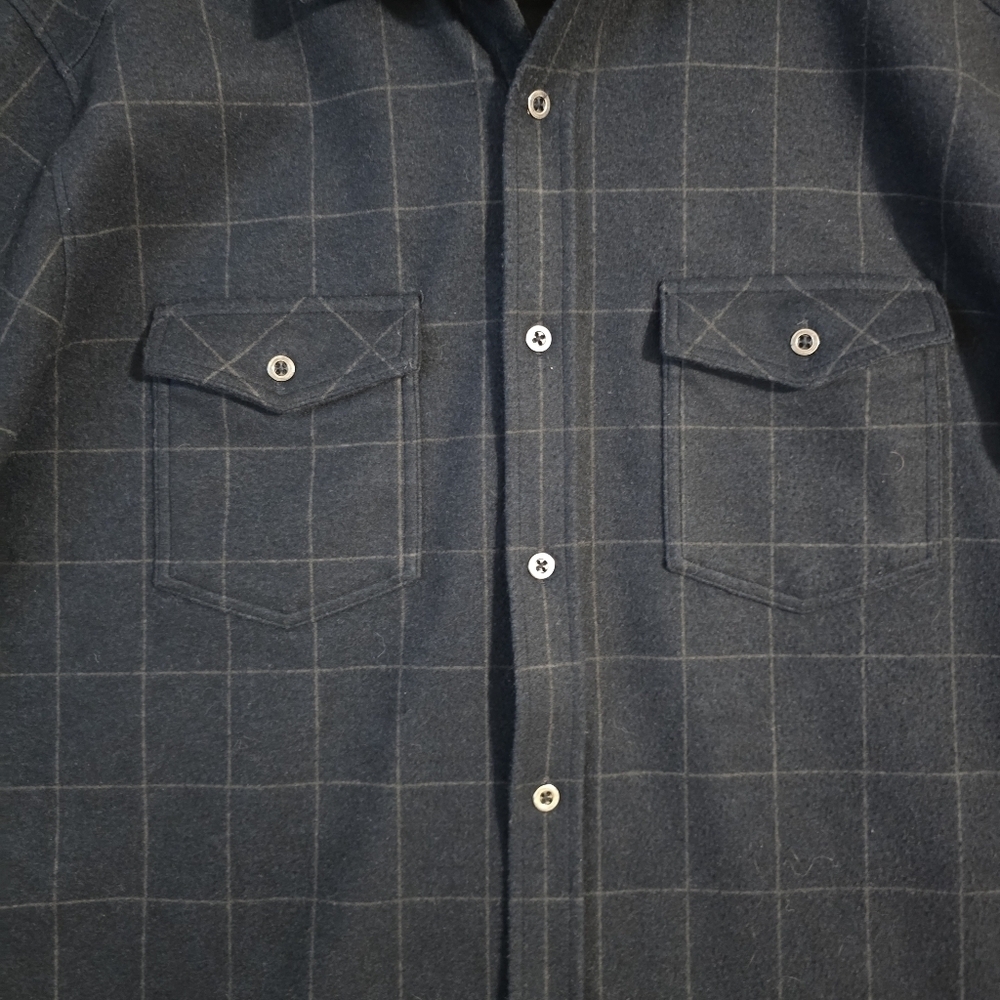 Age Of Wisdom Mens Stretch Flannel Knit Shirt Size Medium - Picture 5 of 10
